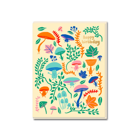 Mushroom Party Birthday Card