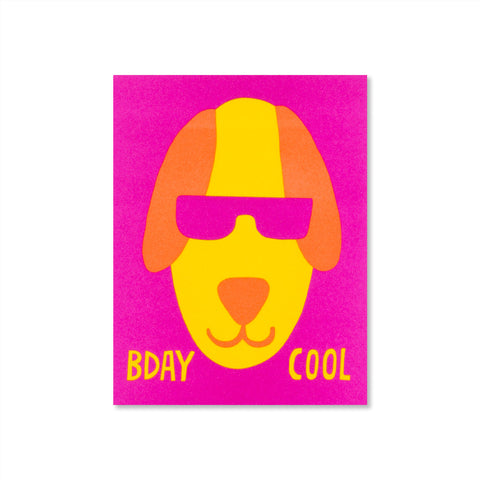 Birthday Cool Dog Greeting Card