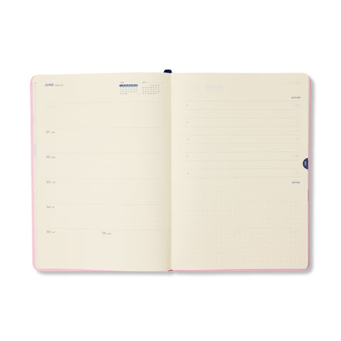 Pink & Navy 2027 Weekly Achiever Diary A5