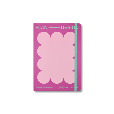 Magenta Open Bound Notebook Dot Grid A5