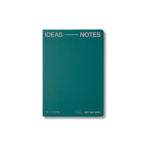 Teal Open Bound Notebook Ruled A5