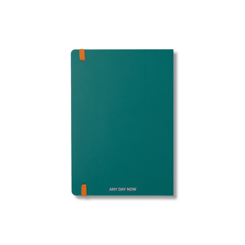 Teal Open Bound Notebook Ruled A5