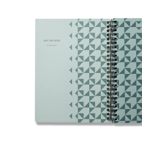 Spiral Bright Notebook B5 Lilac and Navy Plain