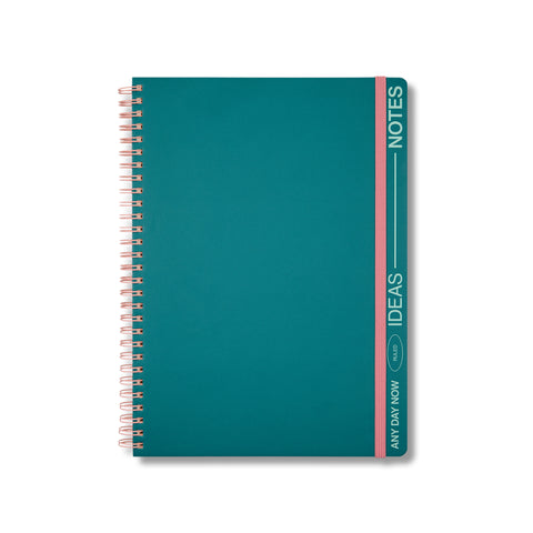 Teal Spiral Notebook Ruled B5
