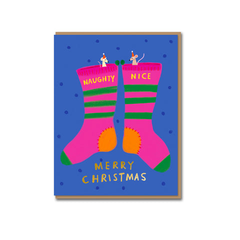 Naughty Socks Greeting Card