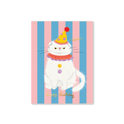 Clowny Cat Greeting Card