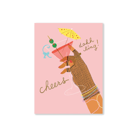 Sip Sip Darling Greeting Card