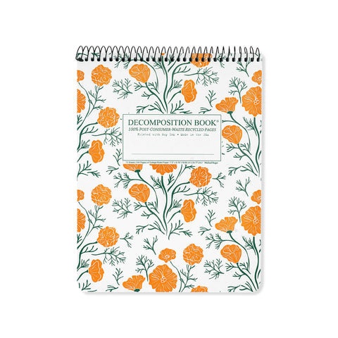 California Poppies Large Spiral Notepad