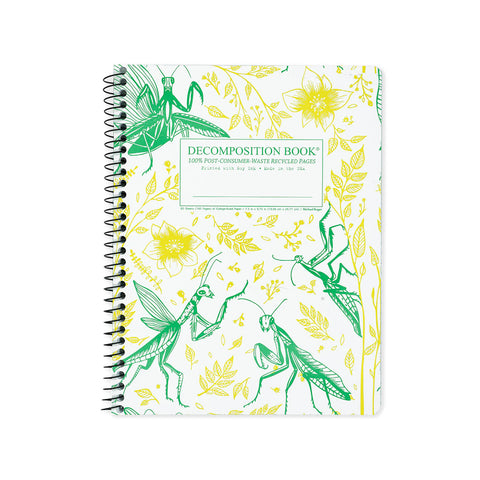 Praying Mantis Large Spiral Notebook
