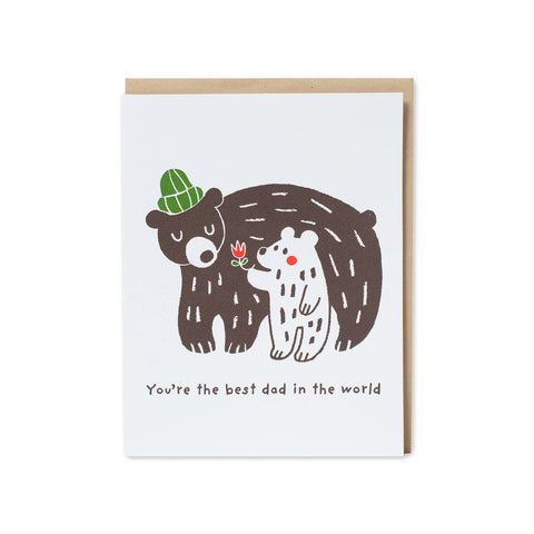 Beanie Bear Best Dad Greeting Card