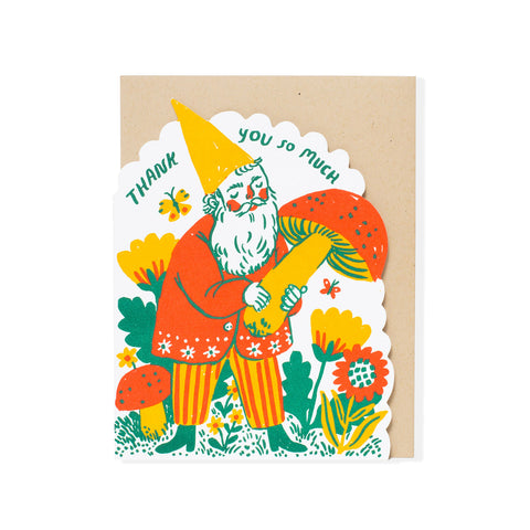 Thank You So Much Gnome Greeting Card