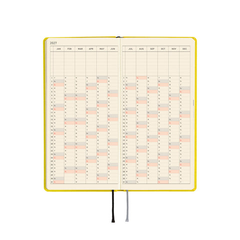 2027 Techo Week Planner Canaria Yellow