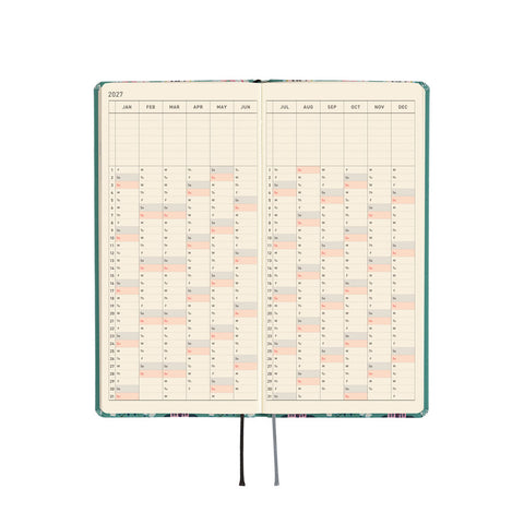 2027 Techo Weeks Planner White Cat Wallpaper