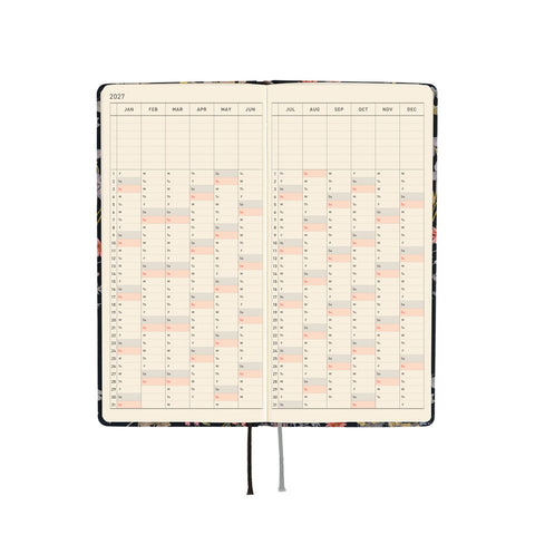 2027 Techo Weeks Planner Floral Remedy