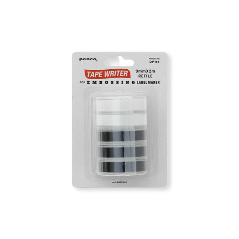 Tape Writer Refill Set of 5 Black