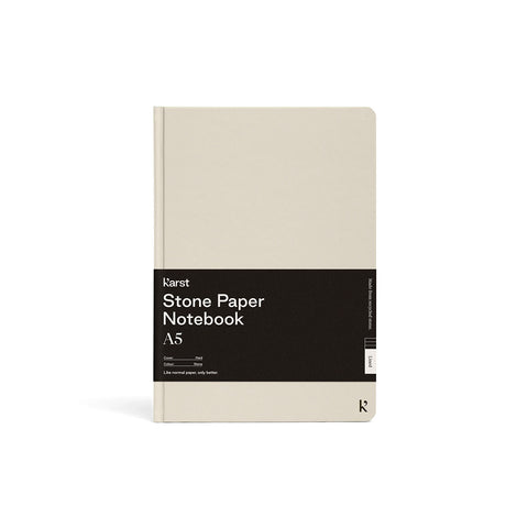 Hard Cover A5 Notebook Plain Stone