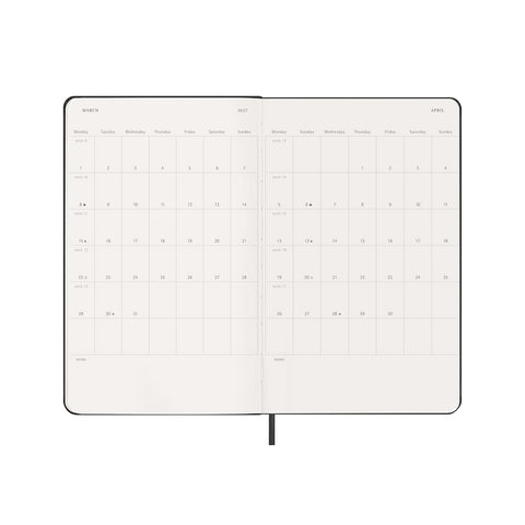 2027 Weekly Diary Horizontal Hard Cover Large