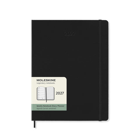 2027 Weekly Notebook Hard Cover Diary Extra Large