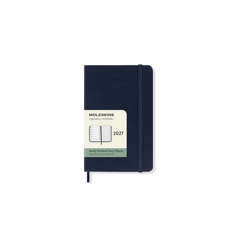 2027 Weekly Notebook Diary Hard Cover Pocket