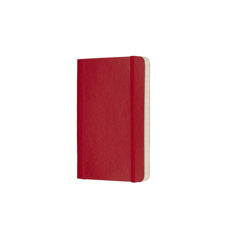 Classic Pocket Soft Cover Notebook Ruled Scarlet Red