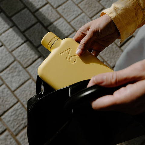 A6 Butter Yellow Stainless Steel Drink Bottle