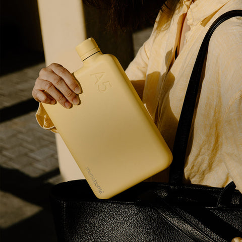 A5 Butter Yellow Stainless Steel Drink Bottle