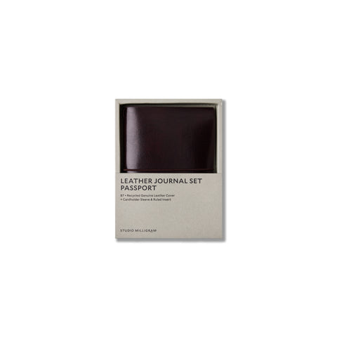 Refillable Leather Journal Set Passport B7