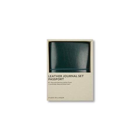 Refillable Leather Journal Set Passport B7