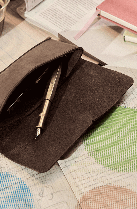 Nubuck Leather Pen Case