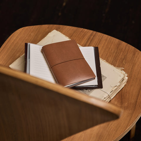 Refillable Leather Journal Set Passport B7