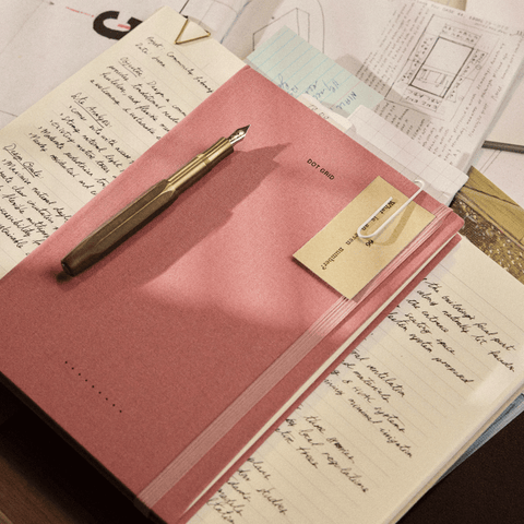Linen Bound Notebook Dot Grid A5