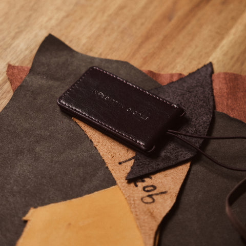 Recycled Leather Luggage Tag
