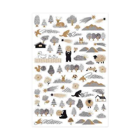 Camouflage Forest Decorative Sticker Sheet