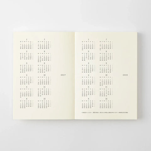 MD 2027 Notebook Diary Monthly A6