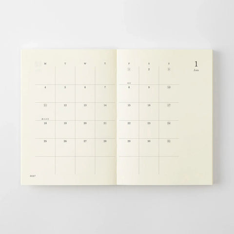 MD 2027 Notebook Diary Monthly A6
