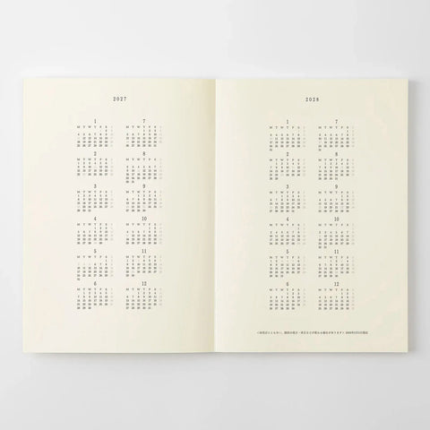 MD 2027 Notebook Diary Monthly A5 Thin