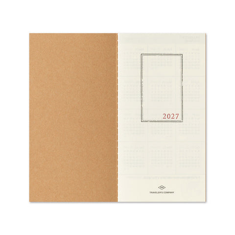 Traveler's Notebook 2027 Diary Refill Monthly