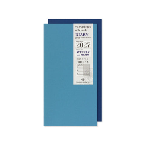 Traveler's Notebook 2027 Diary Refill Weekly + Memo