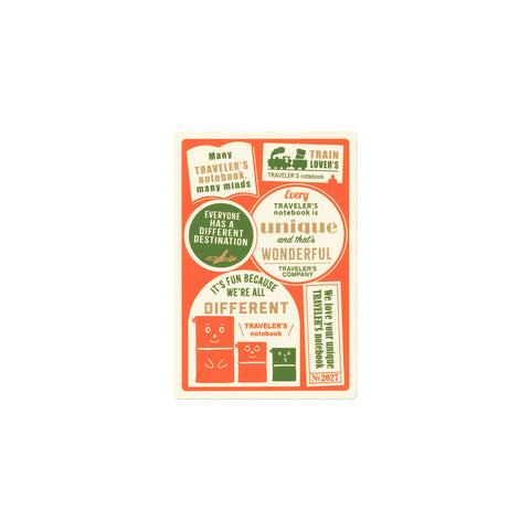 Traveler's Notebook 2027 Diary Refill Plastic Backing Sheet