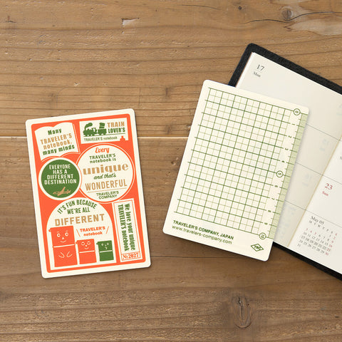 Traveler's Notebook 2027 Diary Refill Plastic Backing Sheet