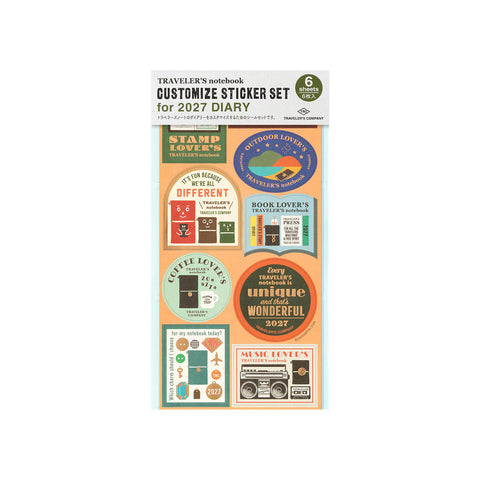 Traveler's Notebook 2027 Diary Refill Sticker Set