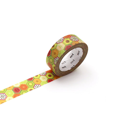 Hexagon Fruits Washi Tape Single Roll
