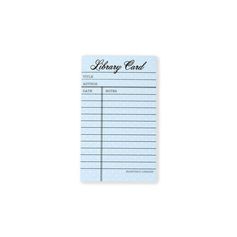 Library Card Reading Memo Pad