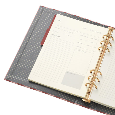 Cabana Pink Recipe Binder Folio