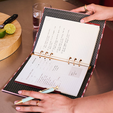 Cabana Pink Recipe Binder Folio