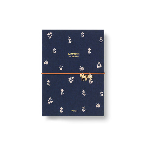 Twilight Blooms Embroidered Notebook