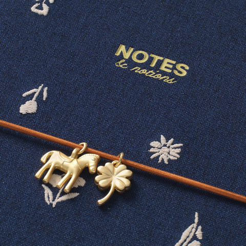 Twilight Blooms Embroidered Notebook