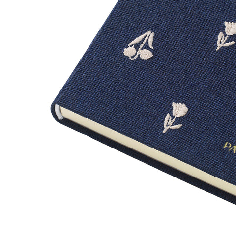 Twilight Blooms Embroidered Notebook