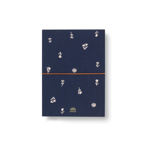 Twilight Blooms Embroidered Notebook