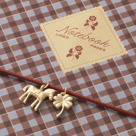 Petals and Plaid Checked Notebook